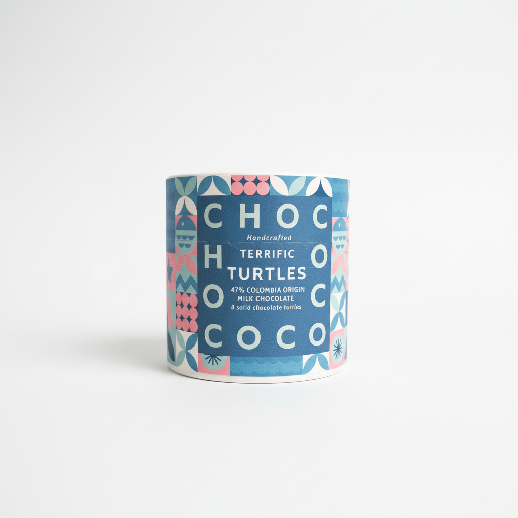 ChocoCoco Terrific Turtles chocolate box on white background